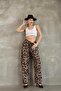 Women Viscosa Cotton Leopard Pattern Pants - 3