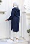 Buttoned Denim Cap Navy Blue 1308 - 5
