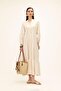 Bat Sleeve Button Detailed Muslin Casual Dress Bej 9330-E