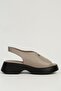 Mink Leather Women's Heeled Shoes Pc-7390