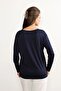 Lifera Pearl Detailed Combed Cotton Mother Blouse, Large Size - 6