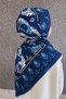 Retro Patterned Women's Shawl Navy Blue Estascarf - 4