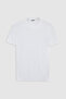 Slim Fit Ecru Summer Rayon Knitwear T-Shirt - 5