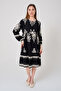 V-Neck Cotton Viscose Dress