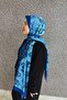 Retro Patterned Women's Shawl Blue Estascarf - 3