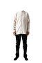 Men's Judge Collar Long Sleeve Buttoned Muslin Shirt Beige - 2