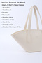 Cream Shk124 Faux Leather, Lined, Zippered, Single Compartment Hand, Arm and Shoulder Bag - 3