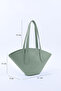 Mint Green Shk124 Faux Leather, Lined, Zippered, Single Compartment Hand, Arm and Shoulder Bag - 2