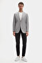 Ds Damat Regular Fit Gray Plain Fabric Jacket - 4