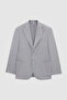Ds Damat Regular Fit Gray Plain Fabric Jacket - 5