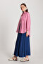 Fuchsia White Striped Oversize Pocket Shirt 27135 - 8