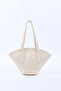 Cream Shk124 Faux Leather, Lined, Zippered, Single Compartment Hand, Arm and Shoulder Bag