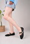 Black Skin Top Trock Single Strap Women's Ballerinas - 3
