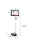 Kids 5ft to 7ft Height Adjustable Basketball Hoop Stand, 32" Backboard, Portable Wheel - 2