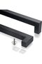 900mm/36 inches Square/Rectangle Shape 1.2mm Thick Stainless Steel Push Pull Door Handle, Matte Blac - 7