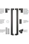 900mm/36 inches Square/Rectangle Shape 1.2mm Thick Stainless Steel Push Pull Door Handle, Matte Blac - 6