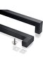 900mm/36 inches Square/Rectangle Shape 1.2mm Thick Stainless Steel Push Pull Door Handle, Matte Blac - 8