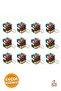 Intelligence Cube Keychain - 12 Mini Rubik Patience Cubes