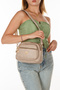 Women's Four Compartment Cross Strap Shoulder Bag - 3