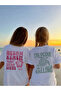 Girl's 2 Pack Ocean Beach Printed White Combed Cotton T-Shirt