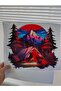 Camping Caravan Campfire Landscape Color Print Sticker 30 cm Prints - 3