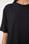 Women's Black Basic Knitted T-Shirt En00642 - 4
