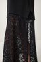 Women's Black Stretchy Knitted Top Lace Skirt Dress Cr00486 - 6