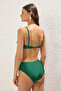 Green High Waist Bikini Bottoms with Accessories Tbess25Ba00028 - 4