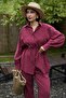 Burgundy Double Suit with Full Stitching - 2