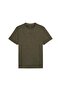 Essentials Heather Cat Men's Brown Round Neck T-Shirt