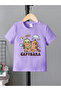 Capybara Printed Combed Cotton T-Shirt for Girls with Crew Neck - 2