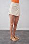 Women's Stone Side Zippered Shorts Skirt - 3