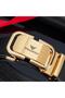 Williampolo Genuine Leather Men's Belt with Metal Gold Buckle - 5