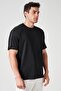 Men's Black Crew Neck Kagi T-Shirt with Shoulders and Side Piping - 2