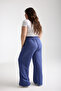 Women's Plus Size Elastic Waist Twist Palazzo Trousers - 5