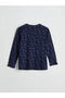 Lcw Grace Navy Blue Crew Neck Floral Women's Blouse - 2