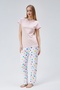 Mooncover Women's Pajama Set 100% Cotton Combed – Salmon - 2