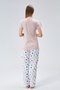 Mooncover Women's Pajama Set 100% Cotton Combed – Salmon - 5