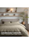 3-Piece Duvet Cover Set, 100% Cotton Luxury Sateen, Stone - 2