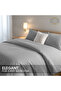 3-Piece Duvet Cover Set, 100% Cotton Luxury Sateen, Silver - 5