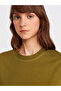 30312 Decorative Stitched Crew Neck Tshirt-Red Oil Green - 3