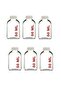 6 pieces glass ginger shot detox bottle leakproof white cap multi-purpose jar 50ml - 5