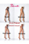 Set of 4 1 (Black/Plum/Chestnut/Red Black) Fit 15 Density Thin Shiny Pantyhose (with a Gift)