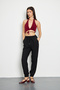 Rubber Leg Visco Linen Trousers