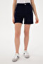 Women's Navy Blue Woven Shorts 50309125 -Vr033 - 2