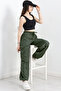 Women's Oversize Parachute Fabric Cargo Pocket, Leg Clip, Baggy Trousers - 3