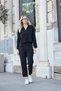 Women's Lycra Free Modal Fabric High Waist Elastic Waistband Side Pockets Narrow Leg Ankle Length Pants-Black - 2