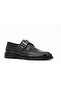 Genuine Leather Black Classic Leather Men's Shoes with Buckle Detail - K0044 - 2