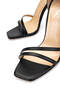 Women's Genuine Leather Black Leather Heeled Shoes - 5