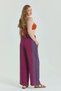 Women's Plus Size Trousers with Elastic Waist Belt Detail - 5